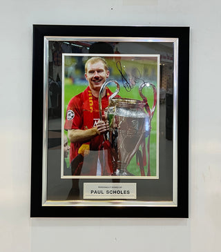รูปถ่ายแมนเชสเตอร์ ยูไนเต็ด รุ่น Paul Scholes มาพร้อมลายเซ็นและกรอบพรีเมี่ยม