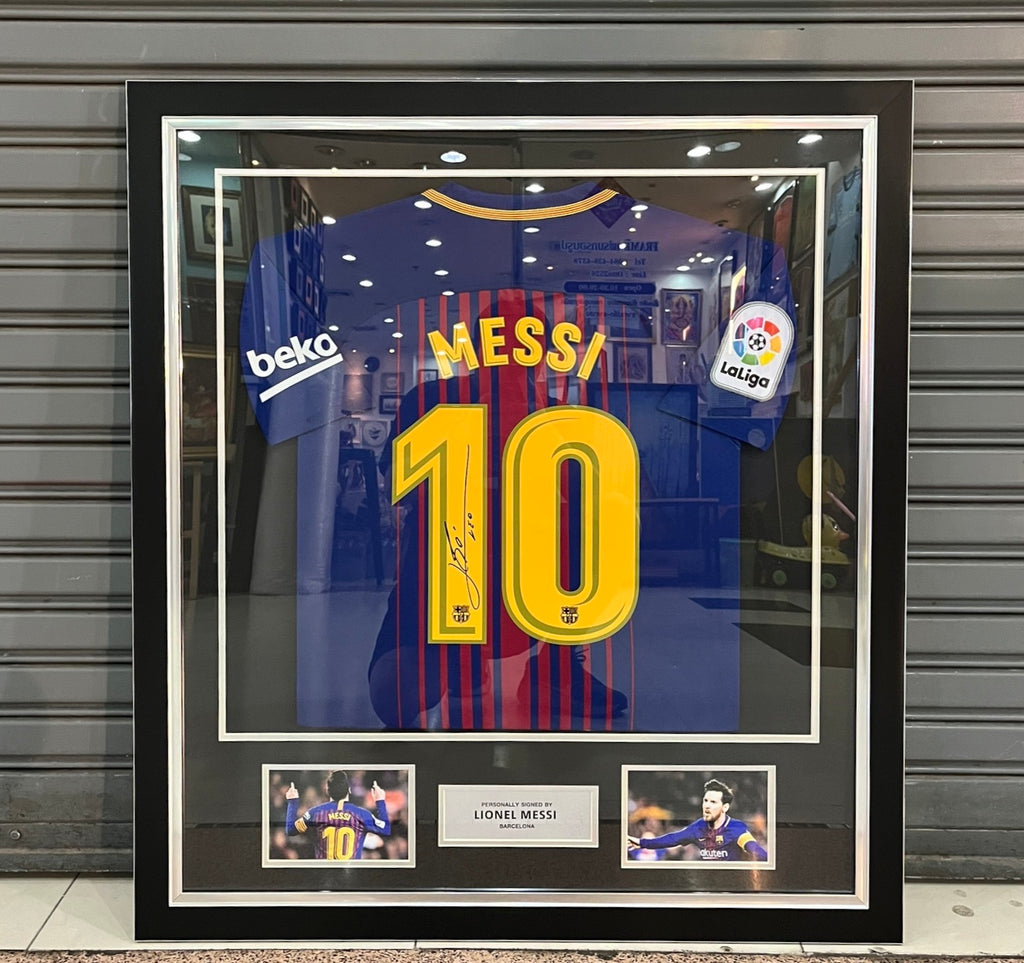 เสื้อบาร์เซโลน่า ปี 2017-2018 พร้อมลายเซ็น Lionel Messi และใบเซอร์รับรอง