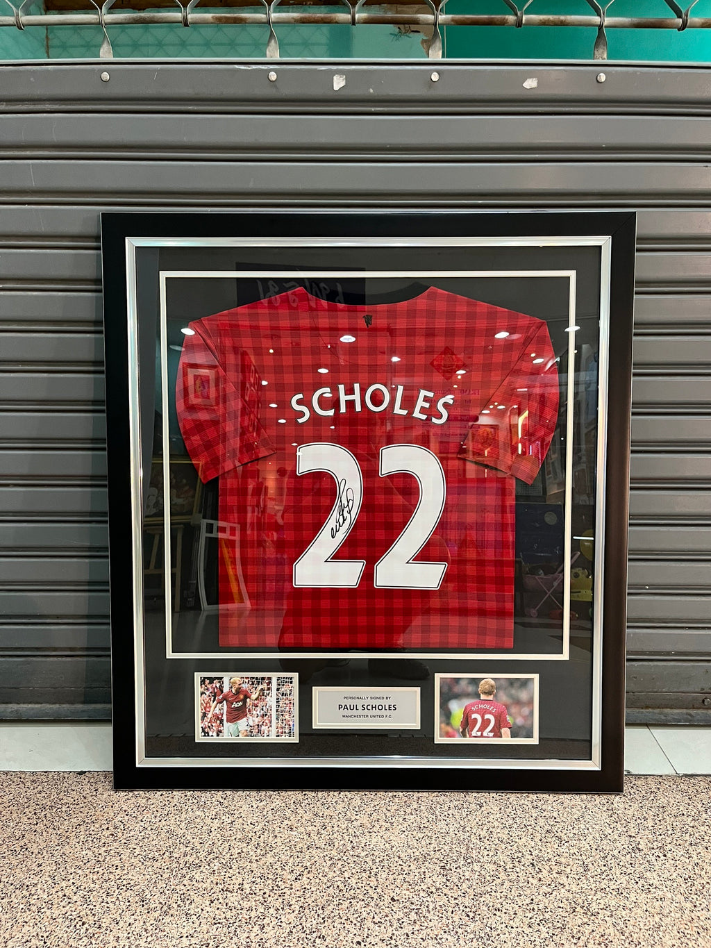 เสื้อแข่งแมนเชสเตอร์ยูไนเต็ดลิขสิทธิ์แท้ Paul Scholes ปี 2012-2013 มาพร้อมลายเซ็นและใบเซอร์รับรอง