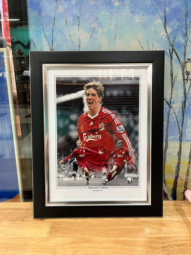รูปถ่าย Fernando Torres มาพร้อมลายเซ็นในกรอบพรีเมี่ยม