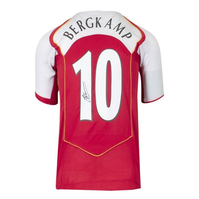 เสื้อแข่งอาร์เซน่อลลิขสิทธิ์แท้ รุ่น DENNIS BERGKAMP ปี 2004/2005 มาพร้อมลายเซ็นและกรอบสุดพรีเมี่ยม