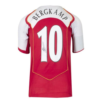 เสื้อแข่งอาร์เซน่อลลิขสิทธิ์แท้ รุ่น DENNIS BERGKAMP ปี 2004/2005 มาพร้อมลายเซ็นและกรอบสุดพรีเมี่ยม