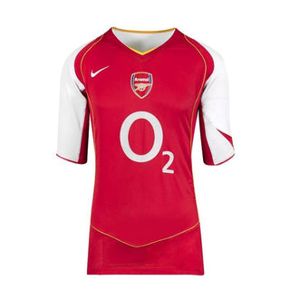 เสื้อแข่งอาร์เซน่อลลิขสิทธิ์แท้ รุ่น DENNIS BERGKAMP ปี 2004/2005 มาพร้อมลายเซ็นและกรอบสุดพรีเมี่ยม