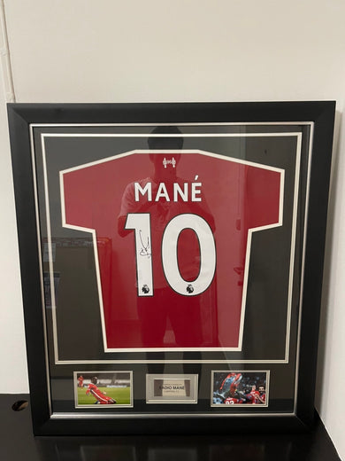 เสื้อแข่งลิเวอร์พูลลิขสิทธิ์แท้ Sadio Mane ปี 2020/2021 มาพร้อมลายเซ็นและกรอบสุดพรีเมี่ยม