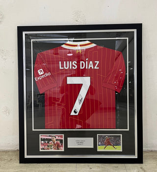 เสื้อบอลลิเวอร์พูลลิขสิทธิ์แท้ Luis Diaz ปี 2024/2025 มาพร้อมลายเซ็นและกรอบสุดพรีเมี่ยม
