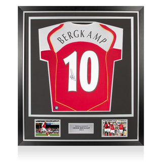 เสื้อแข่งอาร์เซน่อลลิขสิทธิ์แท้ รุ่น DENNIS BERGKAMP ปี 2004/2005 มาพร้อมลายเซ็นและกรอบสุดพรีเมี่ยม